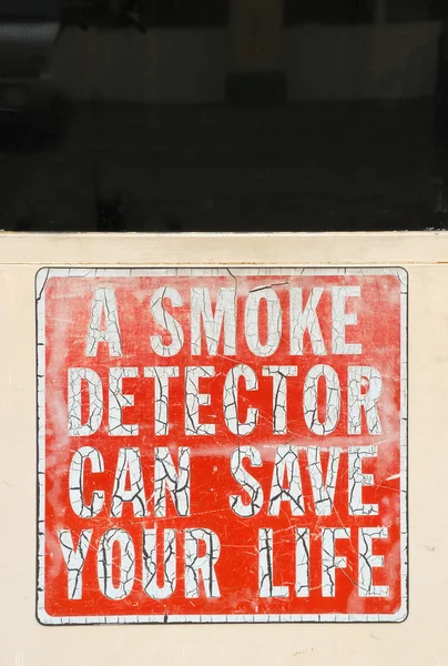 Sinal do detetor de fumo — Fotografia de Stock