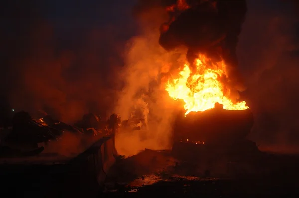 Tanker Fire — Stock Photo, Image