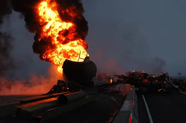 Tankfartyget brand — Stockfoto