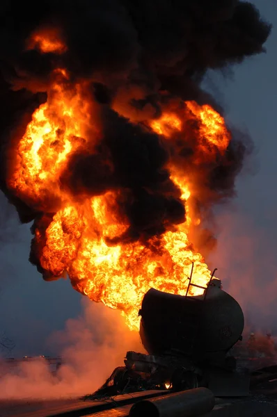 Incendie de pétrolier — Photo