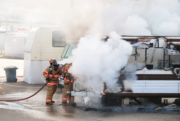 Släpvagn elden — Stockfoto