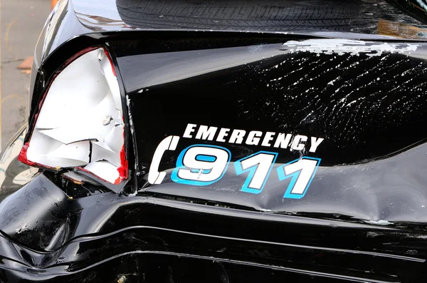 Damaged Police Car — Stock Photo, Image