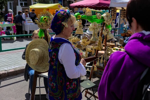 Korosten Ukraine September 2021 Traditionelle Handwerksmesse Unter Freiem Himmel Ukrainische — Stockfoto