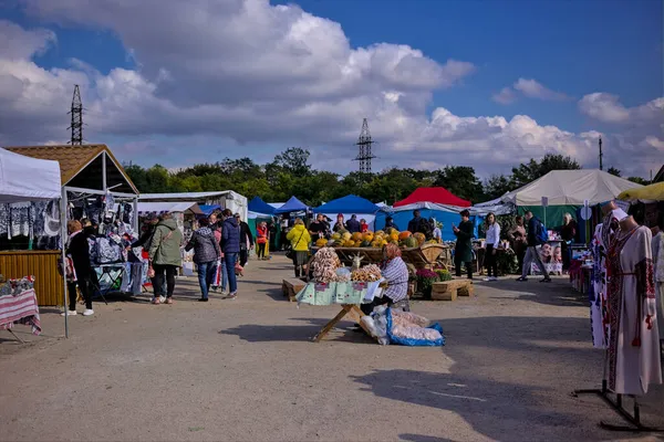 Kropivnitskiy Ukraina Września 2021 Wystawa Rolno Przemysłowa Agroexpo 2021 Odwiedzający — Zdjęcie stockowe