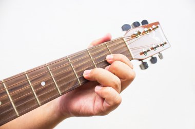 beyaz b izole gitar gitarist Haritayı d akor