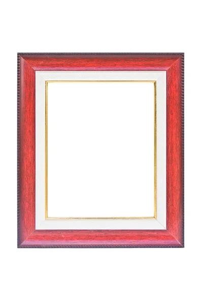 Вінтажна червона дерев'яна рамка картини . — стокове фото