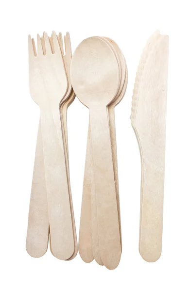 Montón de cuchillos, tenedores y cucharas aislados sobre fondo blanco . — Foto de Stock