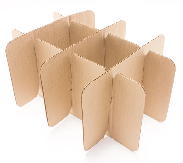 Stack of cardboard paper isolated on white background. — Stock Photo, Image