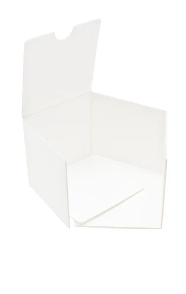 瓦楞纸板的化妆品产品垫上白色 bac 孤立的白色 — 图库照片