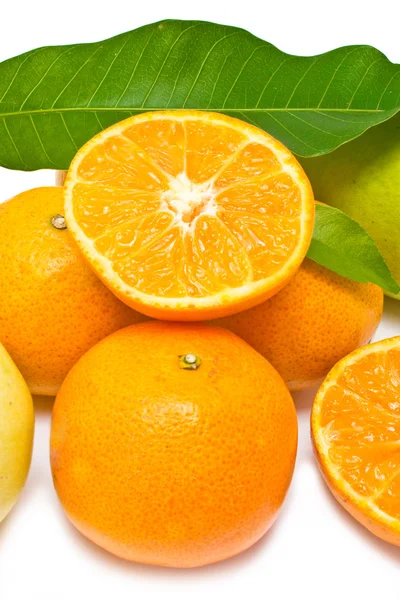 Orangen Sammlung isoliert auf weißem Hintergrund. — Stockfoto