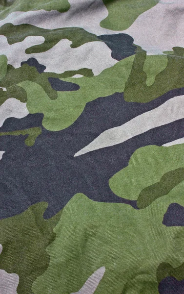 Gros plan du tissu uniforme militaire . — Photo