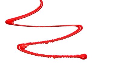 Beyaz arka plan üzerinde izole kırmızı su renk konturu.