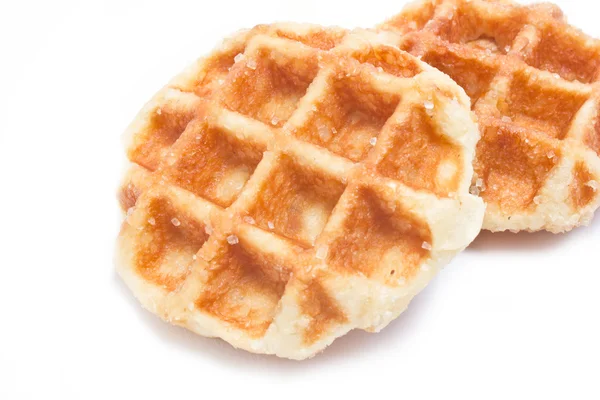 Close up of waffle isolated on white background. — Stock Photo, Image