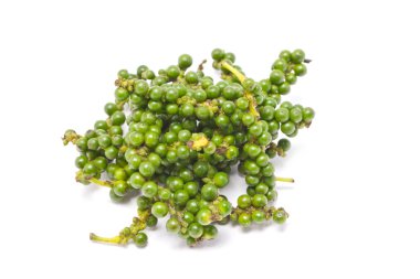 Taze Yeşil Biber Beyaz Arkaplanda İzole Edildi.