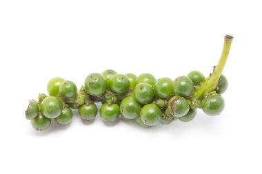 Taze Yeşil Biber Beyaz Arkaplanda İzole Edildi.