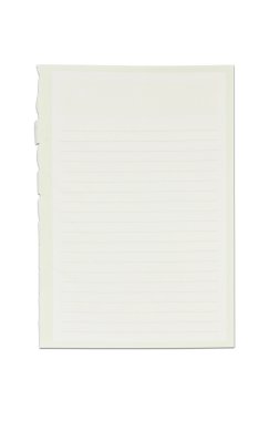kağıttan defter kapalı yırtık.