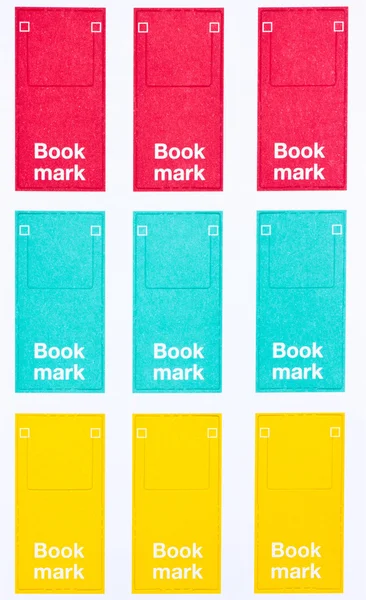 Collection of colorful imperforate bookmarks pad. — Stock Photo, Image