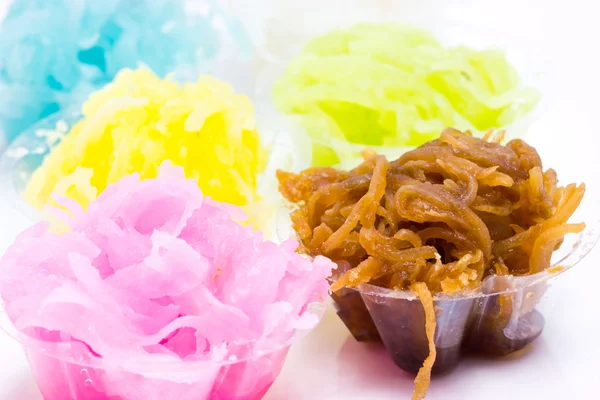 Colorful Thai tradition dessert. — Stock Photo, Image