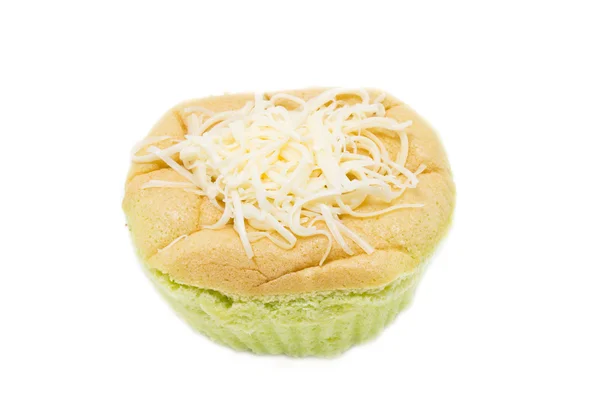 Philippines sponge cake call mamon on white plate. — Stock Photo, Image
