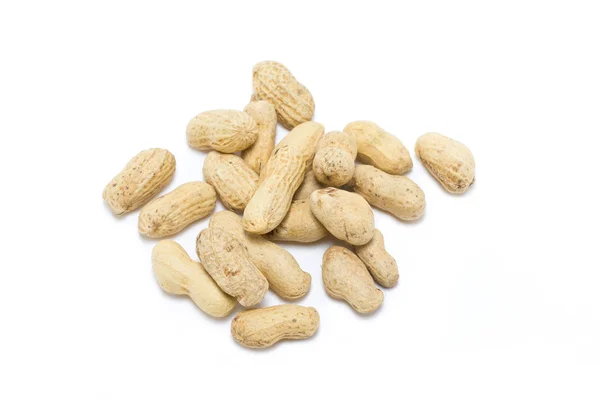 Peanuts isolated on white background. — Stock Photo, Image