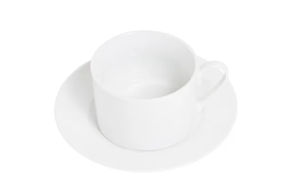 Fehér kerámia csésze kávé elszigetelt fehér. — Stock Fotó