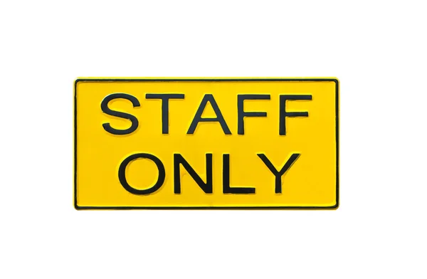 Staff only sign on brick wall. — Stock Photo, Image