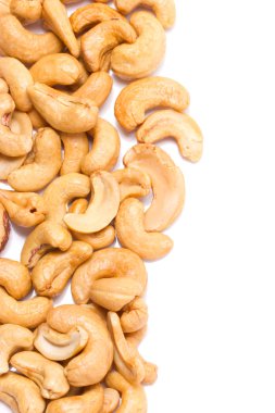 arıtılmış kaju kaplı satırlarını çerçeve yaptı.