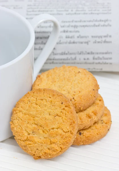 Cookie with coffee cup. — Stock Photo, Image