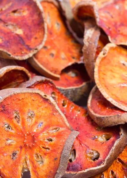 Fette di frutta secca di bael — Foto Stock