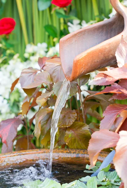 Clay water feature with pond. — Stock Photo, Image