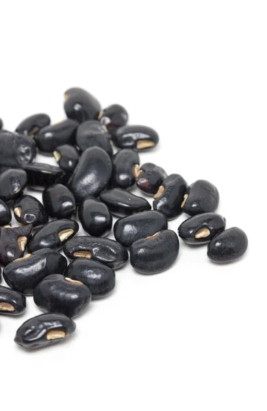 Black beans isolated on white. — Stock Photo, Image