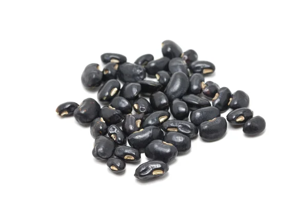 Black beans isolated on white. — Stock Photo, Image