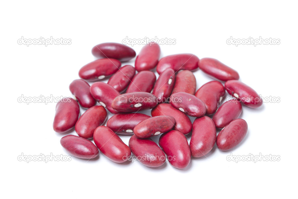 Kidney beans isolated on white.