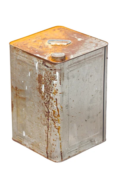 Ржавый цинковый контейнер — стоковое фото
