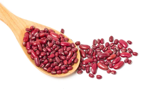 Kidney beans with wooden spoon — Stock Photo, Image