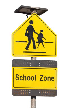 School zone sign clipart