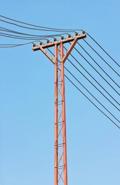 Electricity post in sky. — Stock Photo, Image