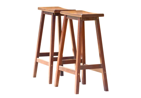 Two of wooden stools. — Stock Photo, Image