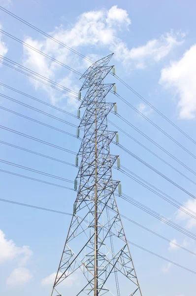 Electric post in the sky. — Stock Photo, Image