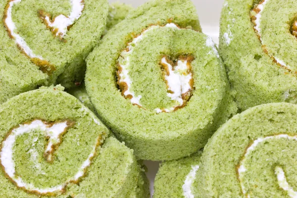 Matcha cake rolls. — Stock Photo, Image
