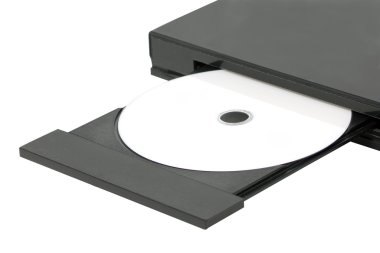 DVD içinde açık tepsi.