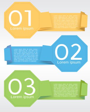 renkli octagon afiş şablon