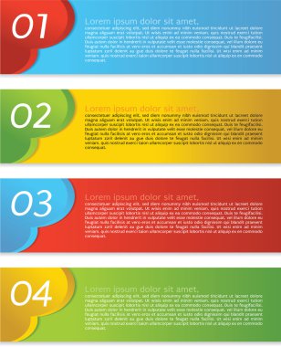 afiş soyut renkli set