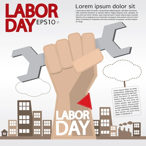 May 1st Labor day illustration conceptual. — Stock Vector