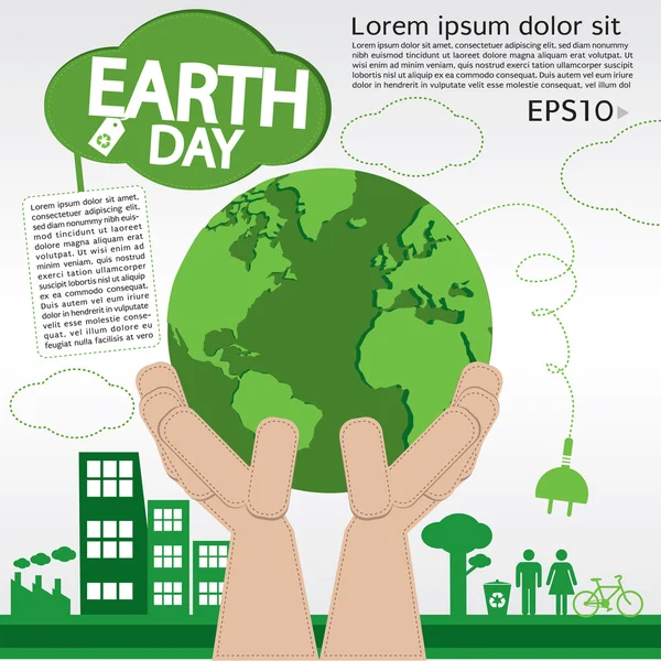 Dzień Ziemi 22 kwietnia — Wektor stockowy