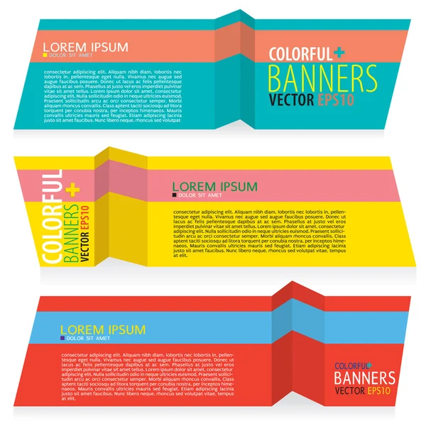 Bannières colorées . — Image vectorielle