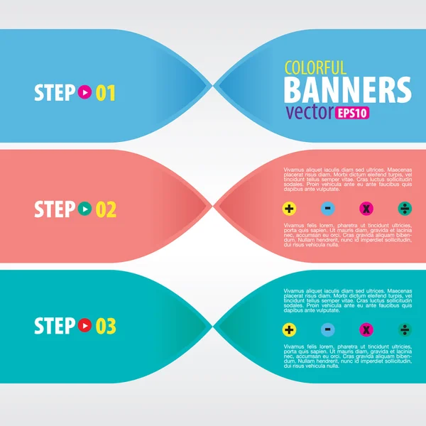 Colorful Banners. — Stock Vector