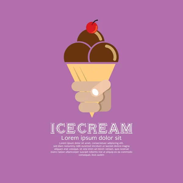 Helado cono ilustración — Archivo Imágenes Vectoriales