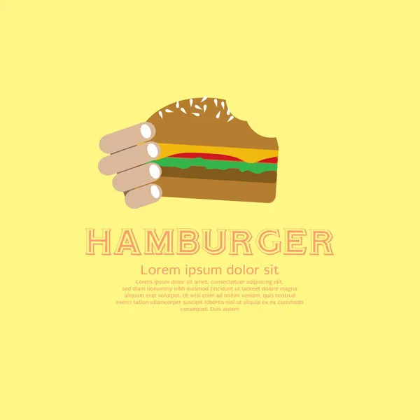 Hamburger illustratie. — Stockvector