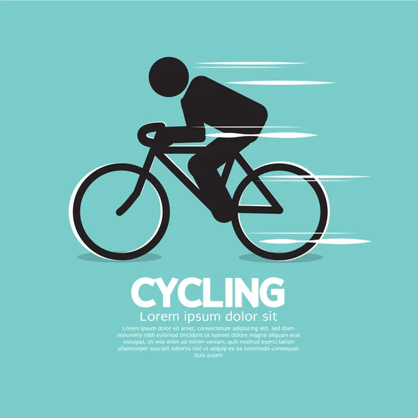 Ciclismo símbolo gráfico . — Vector de stock